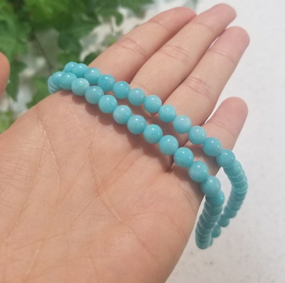 6mm AAA quality amazonite mint summer necklace - Picture 4 of 4